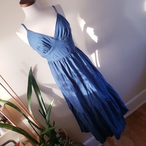 JAPNA NWT Linen Blend Tie Back Summer Dress - M